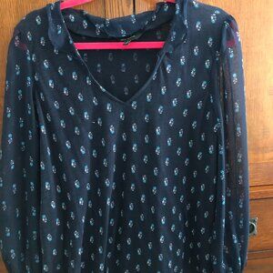 Lucky Brand Navy Blouse